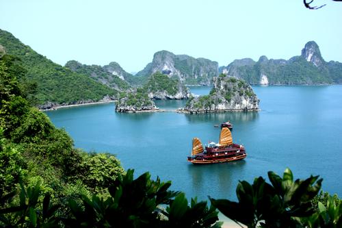 Ha Long Bay is a UNESCO World Heritage Site and a tourist hotspot 