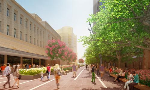 A promenade will connect the plaza with the rest of the city / Renewal SA