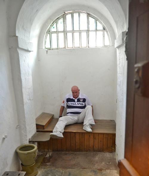 Former gangster Dave Courtney visits the Littledean Jail / Jules Annan