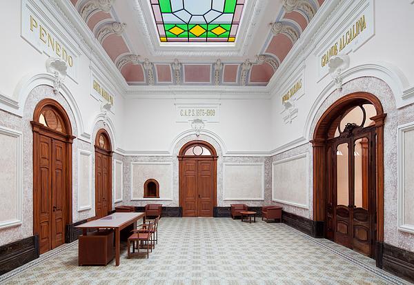 The renovated thermal baths offer a mix of original art nouveau details and modern design The renovated thermal baths offer a mix of original art nouveau details and modern design