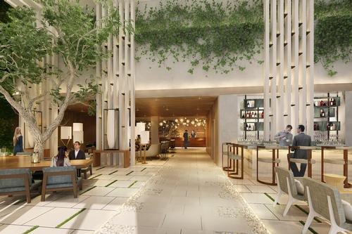 Architecturally, the hotel will echo surrounding Californian hillside residences and feature a visual connection between the indoor and outdoor areas / Rockwell Group