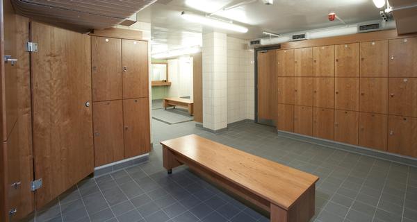 The changing room after. The members-only facilities have been a big hit