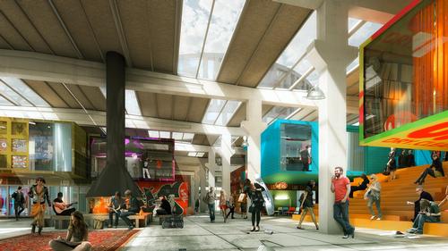 The interior spaces will feature room for temporary exhibitions and 'spontaneous creativity' / MVRDV/Luxigon