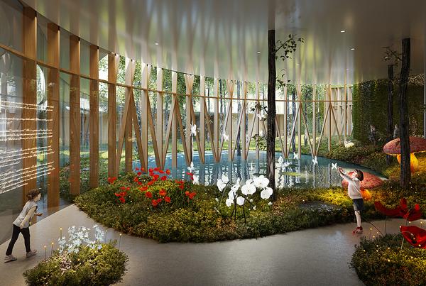 Two thirds of the building will be underground, allowing for the creation of a large ‘magical garden space’ above ground