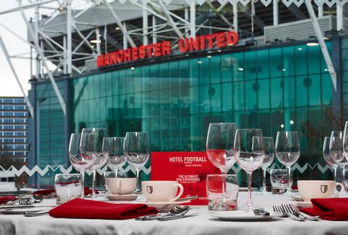 Guests can dine in Stadium Suite overlooking the 'Theatre of Dreams'