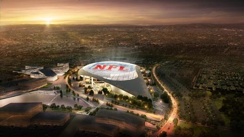 The HKS-designed roof will be twice the size of the arena it covers / Los Angeles Rams