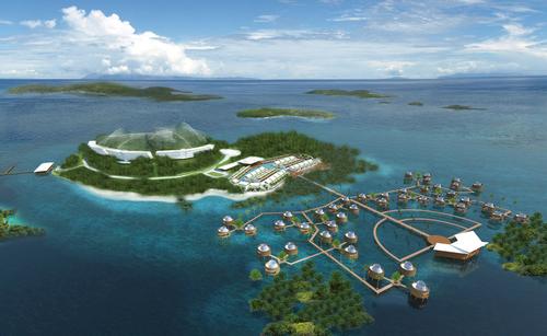 Singaporean studio WOW Design Studio have masterplanned the island 'in the spirit of the film Avatar' / Funtasy Island