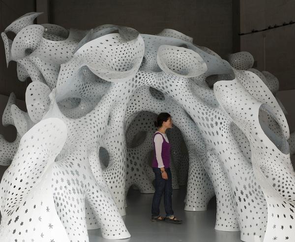 The nonLin/Lin Pavilion in France has been designed to emulate the morphology of coral