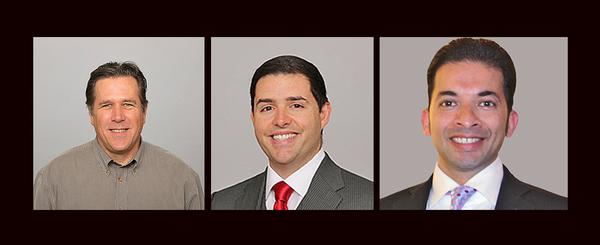 from left to right, Jack Hill, project executive, San Francisco 49ers, Jed York, San Francisco 49ers CEO and chief technology officer Kunal Malik