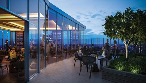 The residential tower will feature a Sky bar and rooftop terrace / Galliard Homes 