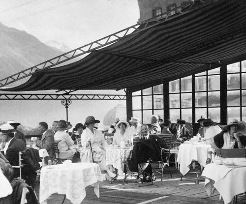 The pavilion is a historic component of the Kulm Hotel, which opened in 1856 / Kulm Hotel St. Moritz