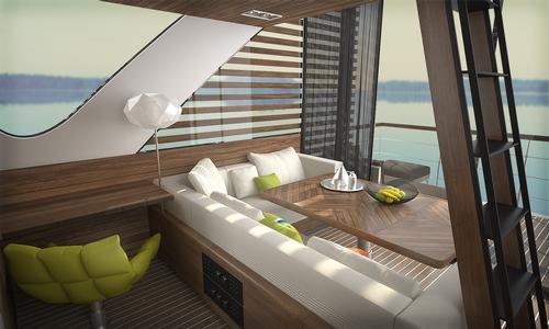 Interior view of an apartment, which can accommodate up to four people / Salt & Water Design Studio