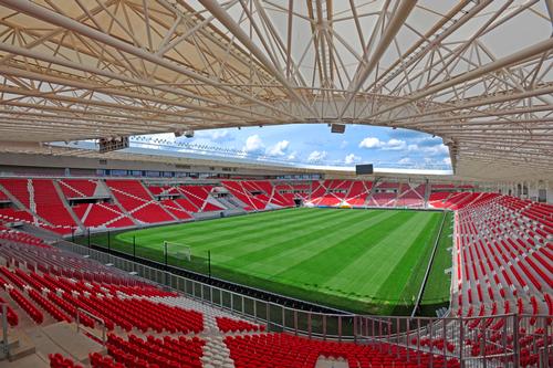 The stadium is located in the Nagyerdo region of Debrecen, Hungary / Bord Architectural Studio