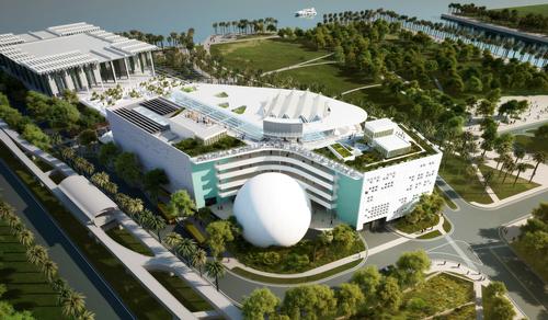 The museum will feature a 510,000 gallon aquarium, 3D planetarium and wildlife centre / Patricia and Phillip Frost Museum of Science 