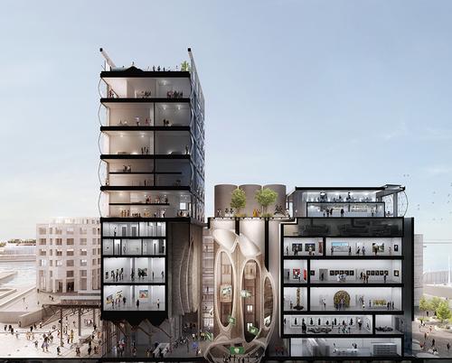 A cross-section of the Grain Silo Complex / The Royal Portfolio