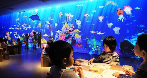 The exhibition has been described as 'a digital playground for all ages' / teamLab