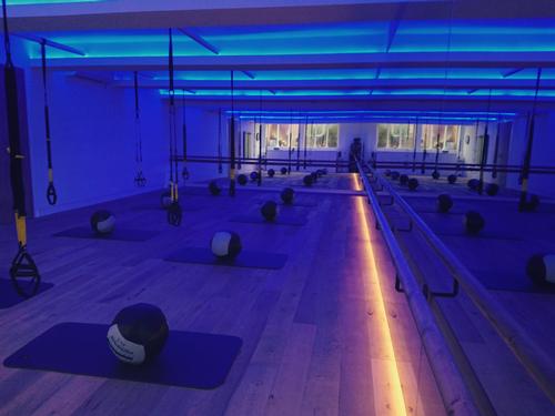 The 3,000sq ft (279sq m) venue boasts two studios offering Heartcore’s tried and tested mix of Pilates, TRX and Barre classes / Heartcore