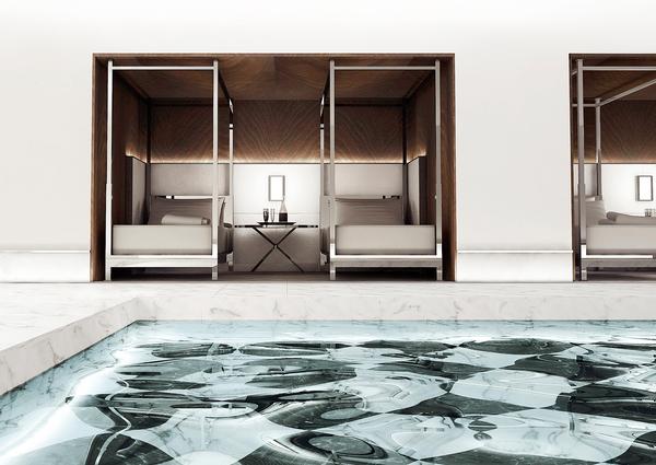 Baccarat is famous for its beautiful crystal jewellery and chandeliers; it’s teamed up with Raison d’Etre to create a spa concept