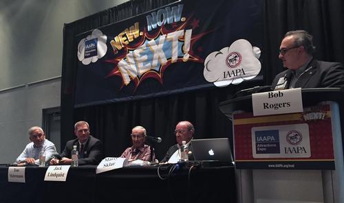 BRC's Bob Rogers hosted the panel of Disney legends to a capacity crowd / Tom Anstey