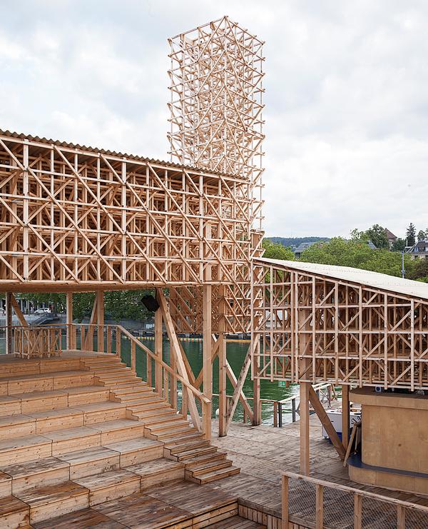 Tom Emerson collaborated with students from ETH Zurich to build the Pavilion of Reflections 