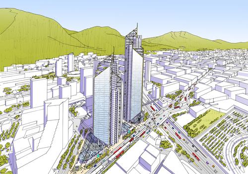 Public space central to RSHP’s vision for Bogotá sibling skyscrapers 