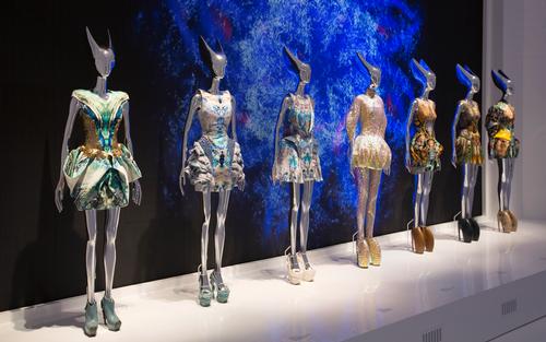 The exhibition was a retrospective of work by fashion designer Lee Alexander McQueen