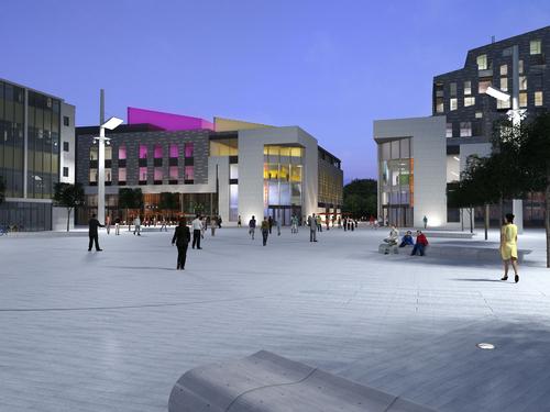 Artist's impression of the proposed Arts complex / CZWG