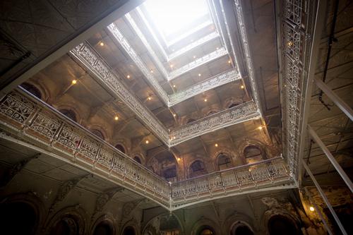 The 10-storey Beekman building is a Lower Manhattan landmark – acclaimed for its nine-story Victorian atrium and pyramidal skylight / Thompson Hotels