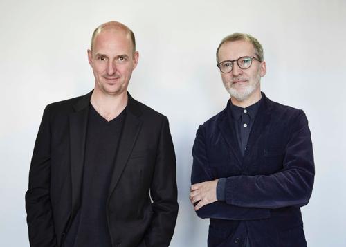 Announcing the merger: Nick Reynolds from Populous (left) and Jump Studios' Simon Jordan (right)