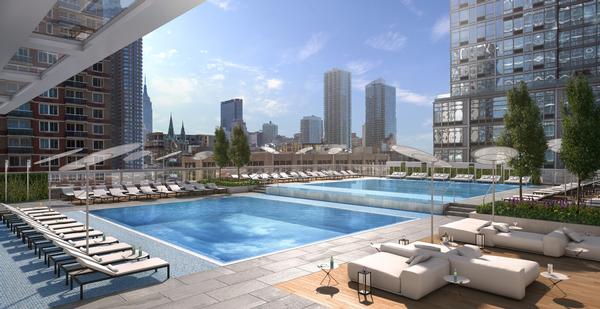 The architects set out a high-end design vision in their original artist impressions