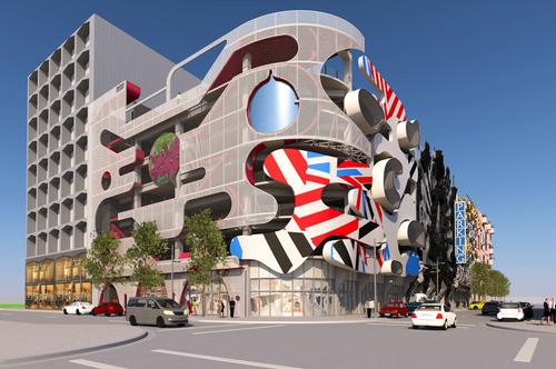 The Museum Garage is part of a larger masterplan by New York-based Nadine Johnson & Associates