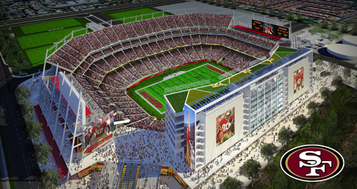 The stadium is expected to be open for the start of the 2014 NFL season