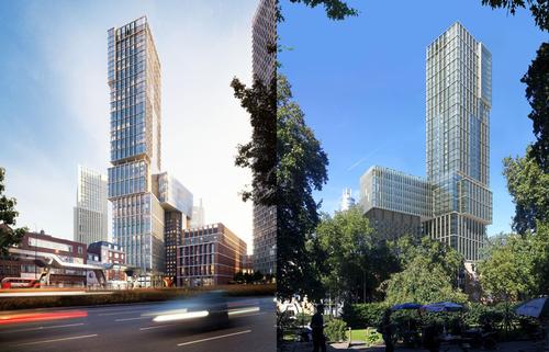 KPF's skyscraper will be its second project in the surrounding area, with work on One Nine Elms now underway / KPF/ BDonline 