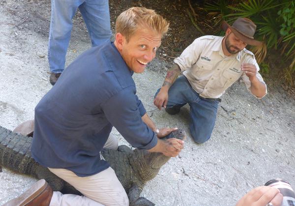 Chris Perry wrestles alligators on
Epic Attractions / PHOTO: Courtesy of Travel Channel