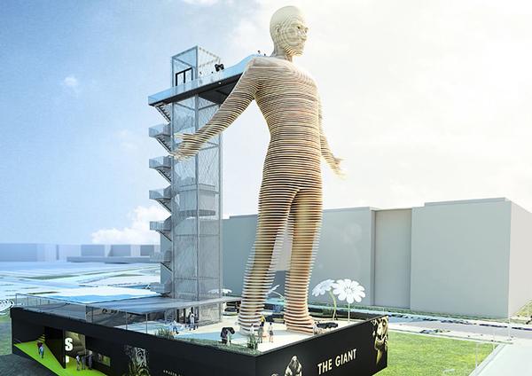 10-storey articulated sculpture and museum known as The Giant
