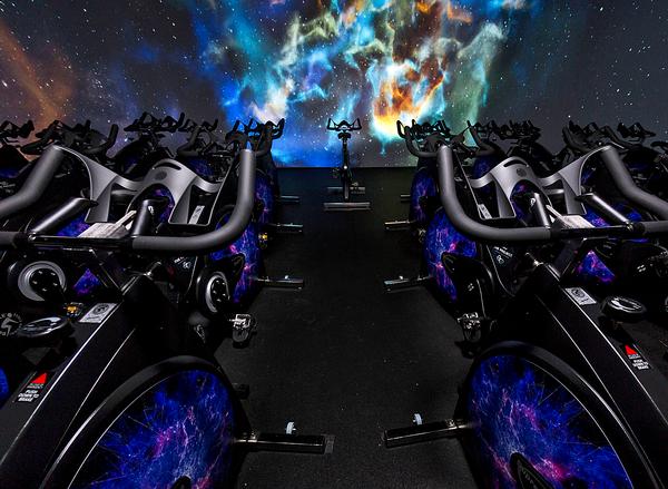 The small floor areas on each level lend themselves to a boutique gym feel