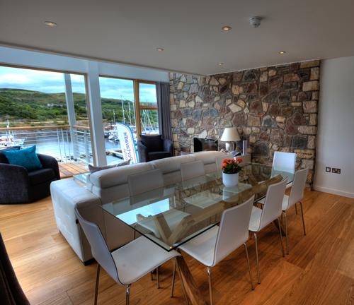 Local stone helps to create a natural setting / Portavadie