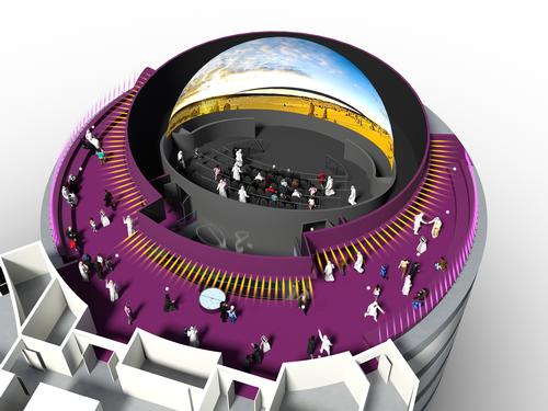 A rendering shows the fourth floor of the upcoming Virtuality Centre ITCC in Riyadh, Saudi Arabia / Attraktion!