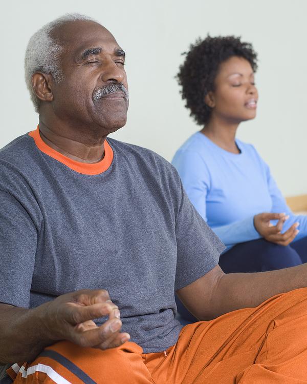 Daily yoga and meditation were part of the wellness intervention plans / photo: shutterstock/bikeriderlondon