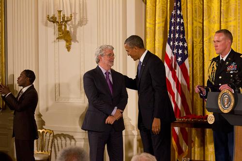 In 2013 President Obama awarded George Lucas the National Medal of Arts for his cinematic work / Caleigh Bourgeois