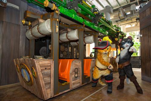 Puss and Kitty were on-hand for the opening of the Zamperla-designed ride / Resorts World Sentosa 