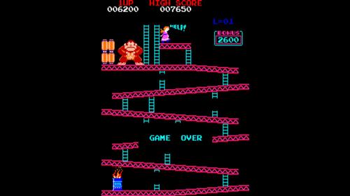 The exhibition looks at influential games including Donkey Kong / Nintendo