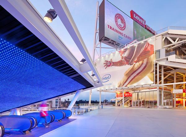 Fans can use the 49ers app during games thanks to the stadium’s terabit of wireless capacity