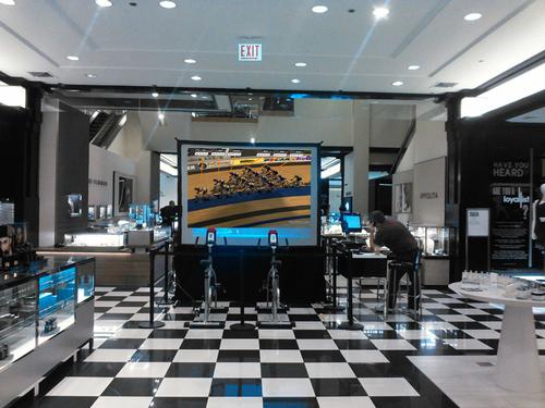 Bloomingdales runs in-store cycle race event