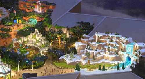 Plans also show dedicated areas for <i>Rio</i> and <i>Ice Age</i> / Twentieth Century Fox