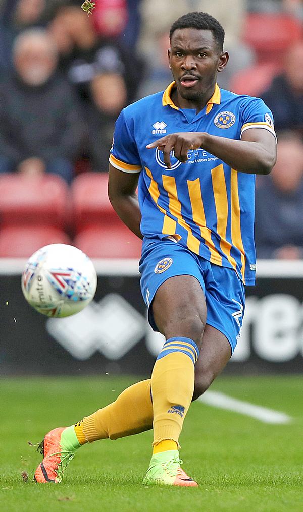 Shrewsbury Town’s Aristote Nsiala