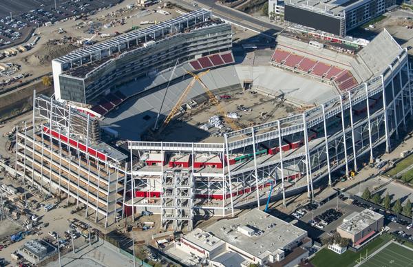 Construction work will be completed in July and the stadium will officially open in August