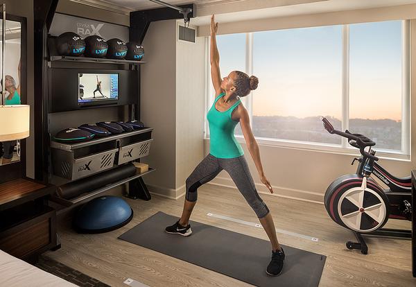 Hilton has developed more than 200 different workouts in partnership with Aktiv Solutions 