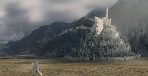 In fiction, Minas Tirith is built into a mountainside, rising up the gradient and culminating in the Citadel at its summit