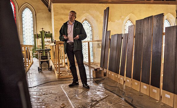 Charles Taylor runs the workshop that restored and rebuilt the historic Oak Room